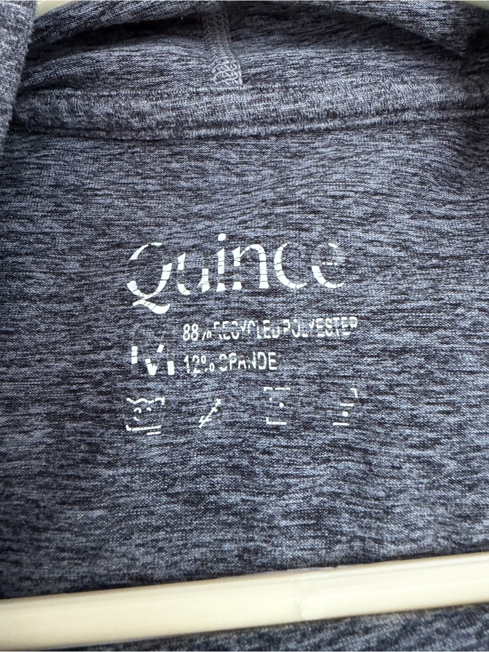 Quince Med Flowknit Pullover Hoodie Sweatshirt Athletic Heather Grey Ultra-Soft - Picture 13 of 15